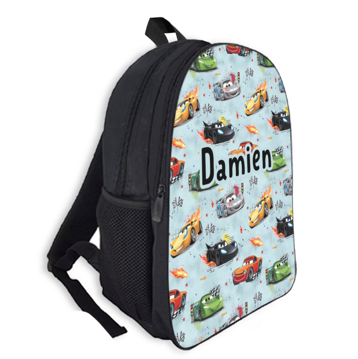 Custom Name Double Pocket School Bag