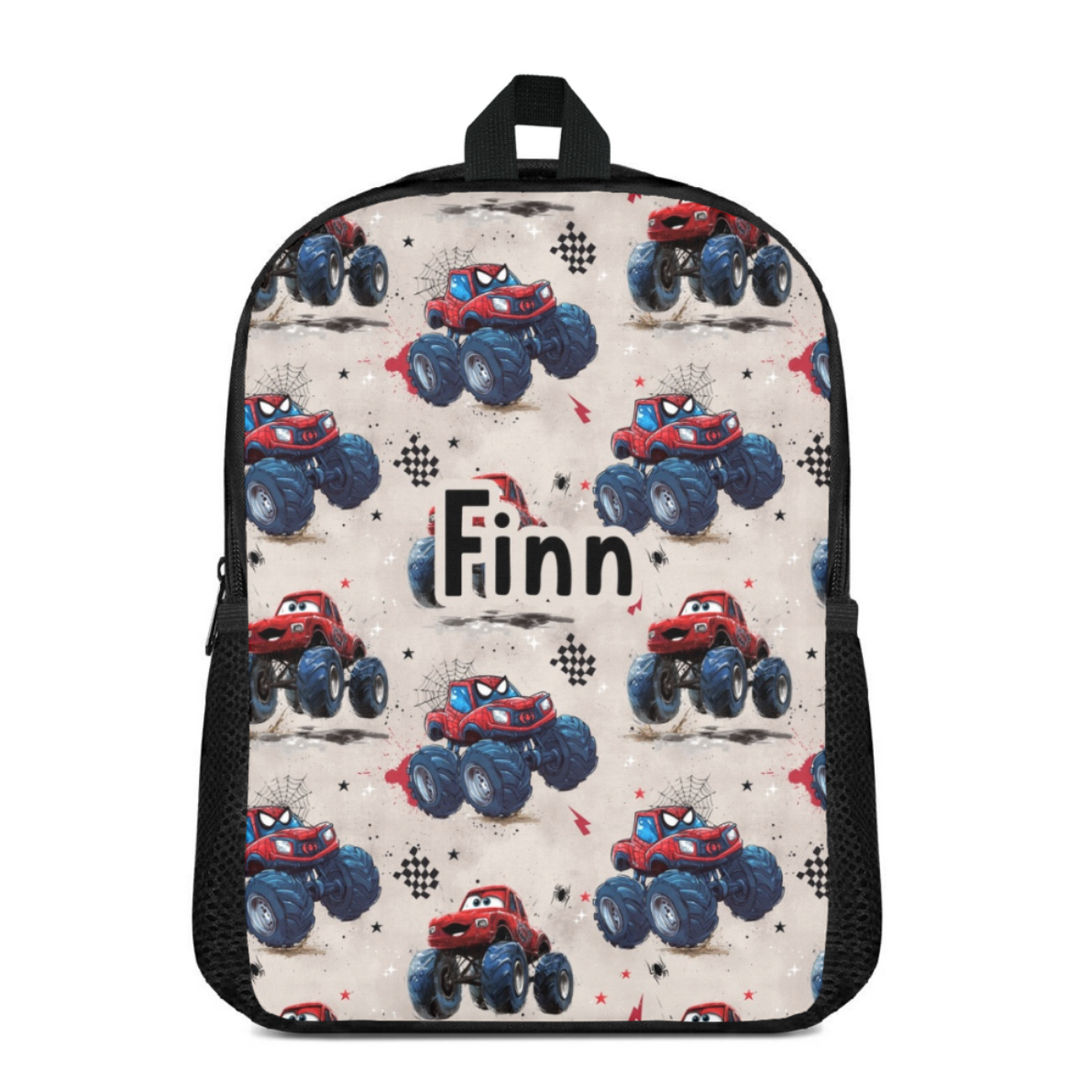 Custom Name Double Pocket School Bag