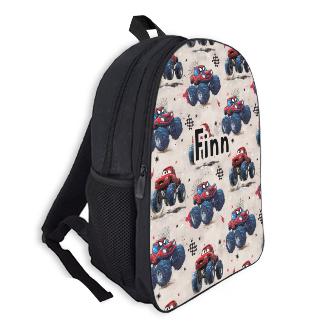Custom Name Double Pocket School Bag