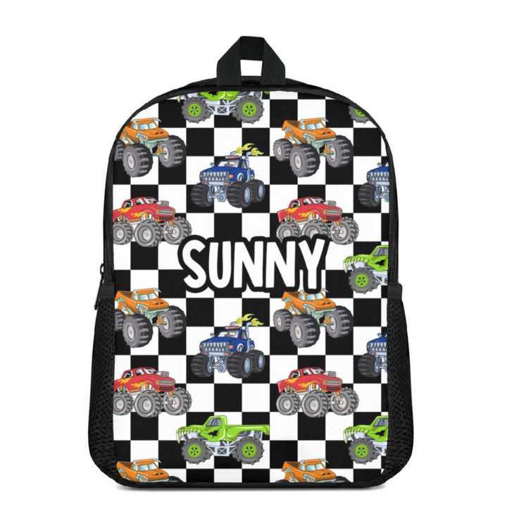 Custom Name Double Pocket School Bag