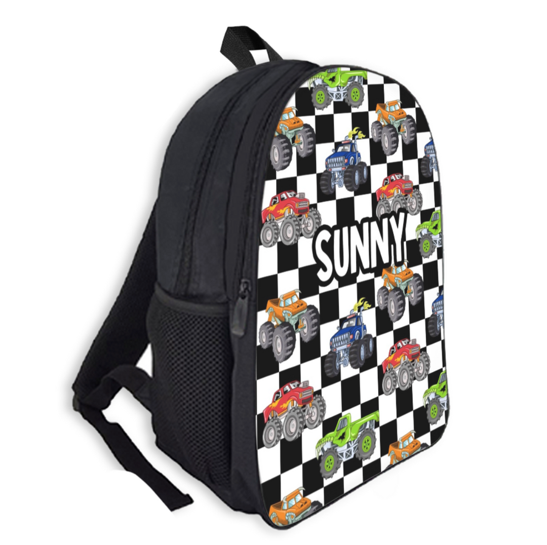 Custom Name Double Pocket School Bag