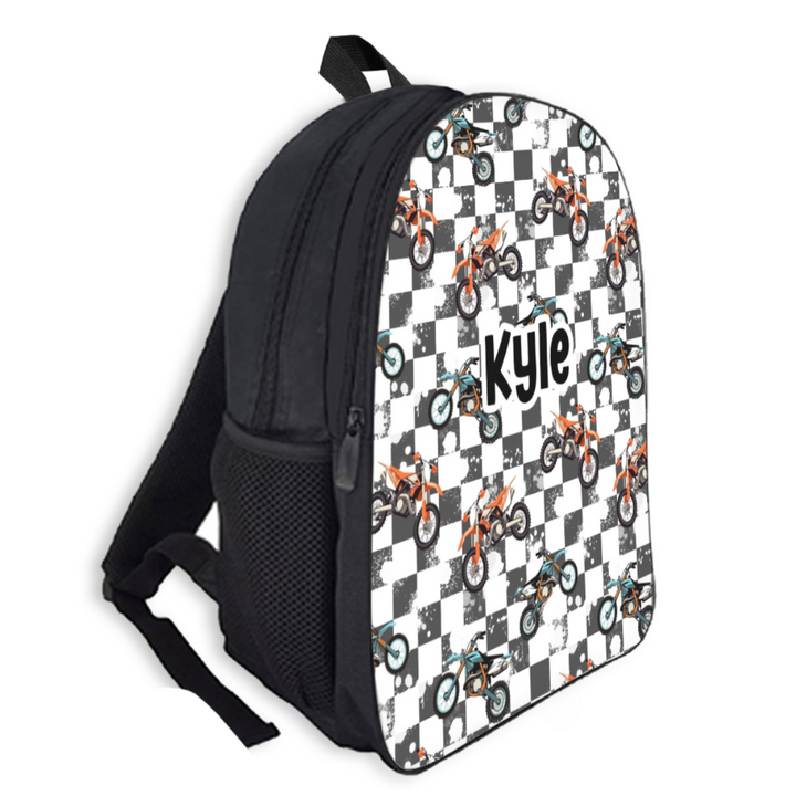 Custom Name Double Pocket School Bag