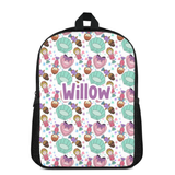 Custom Name Double Pocket School Bag
