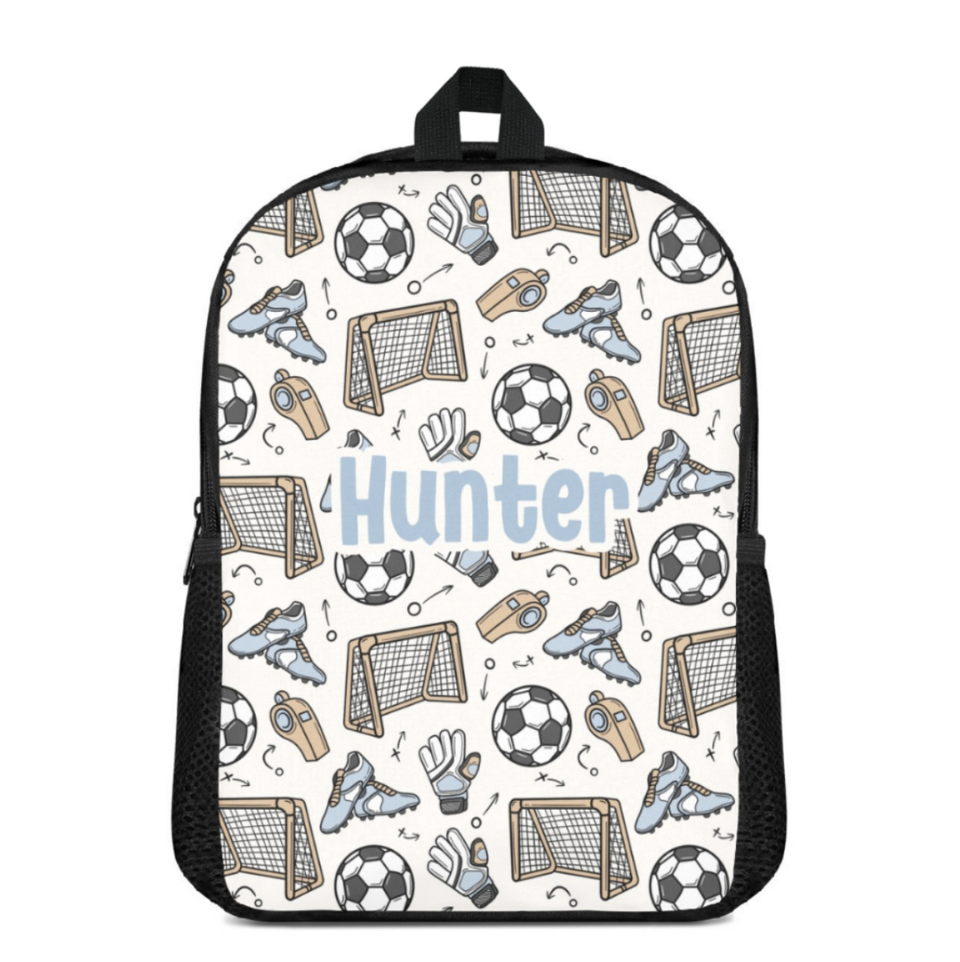 Custom Name Double Pocket School Bag