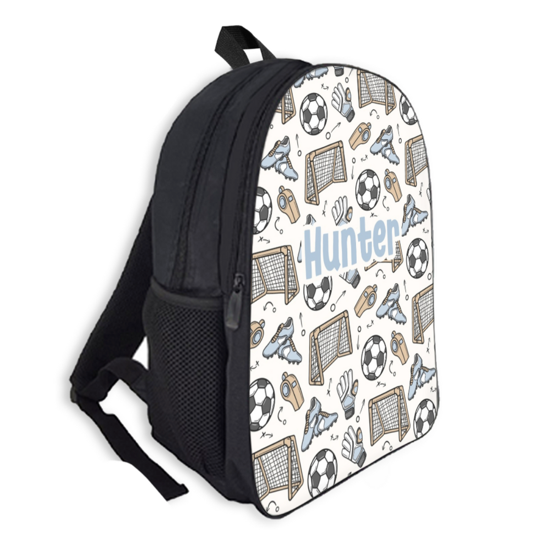 Custom Name Double Pocket School Bag