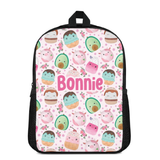 Custom Name Double Pocket School Bag