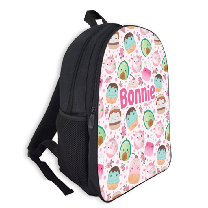 Custom Name Double Pocket School Bag