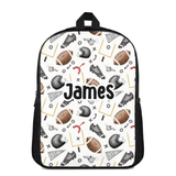 Custom Name Double Pocket School Bag