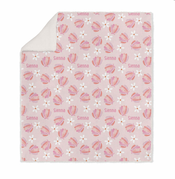 GIRLS SHERPA BLANKET PERSONALISED