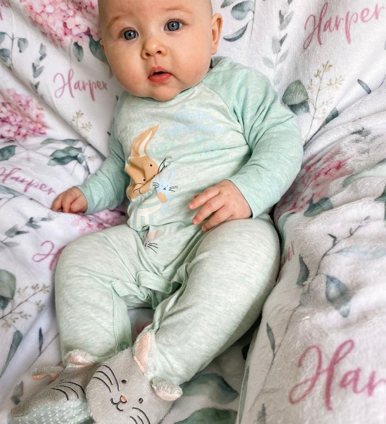 Personalised Kids Luxe Sherpa Blanket - The Custom Co