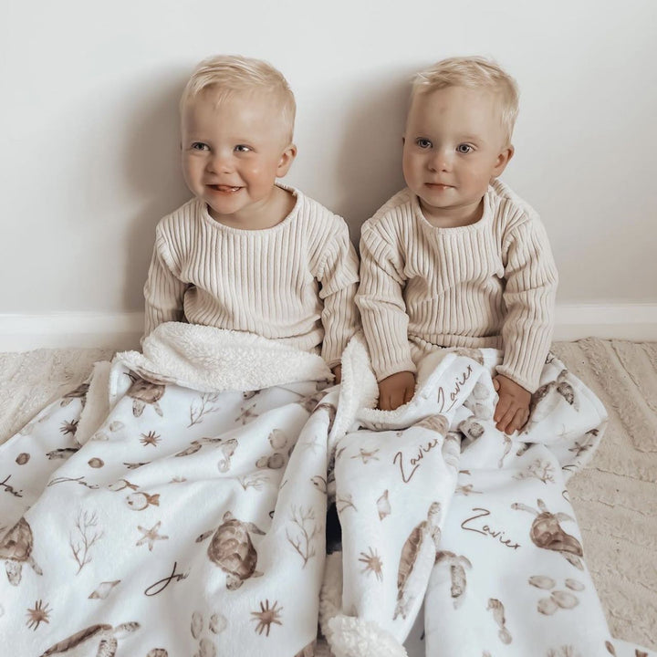 Personalised Kids Luxe Sherpa Blanket - The Custom Co