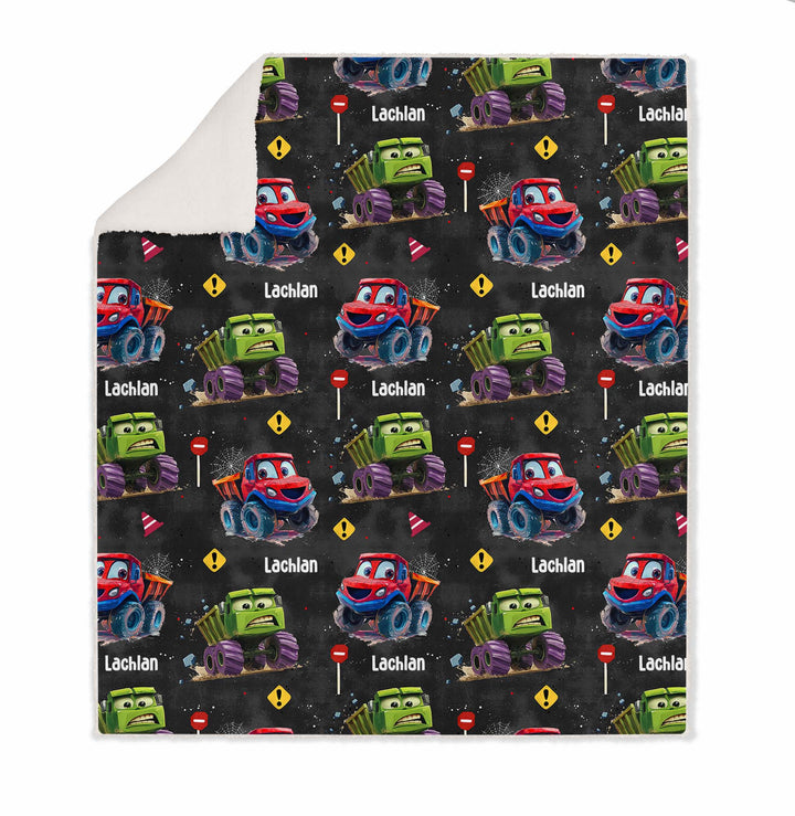 Personalised Kids Luxe Sherpa Blanket