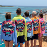 Cruise Crew 2026 beach towel personalised with each name, cruise gift