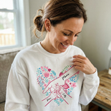 Personalised Floral Heart Sweatshirt