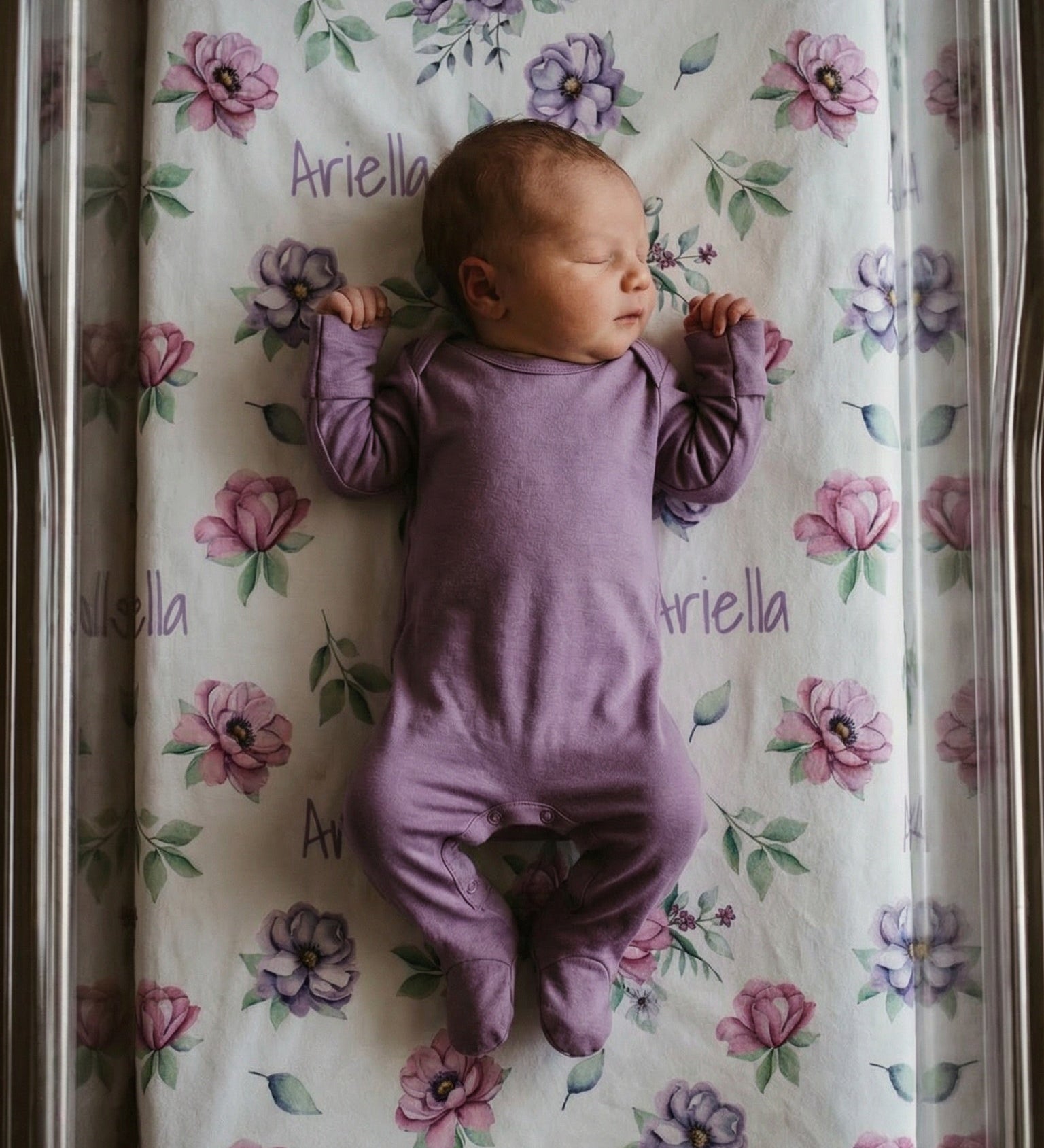 Soft personalised baby blanket with custom design and plain white reverse side for ultimate comfort and warmth