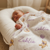 Pooh Bear - Personalised Muslin Swaddle