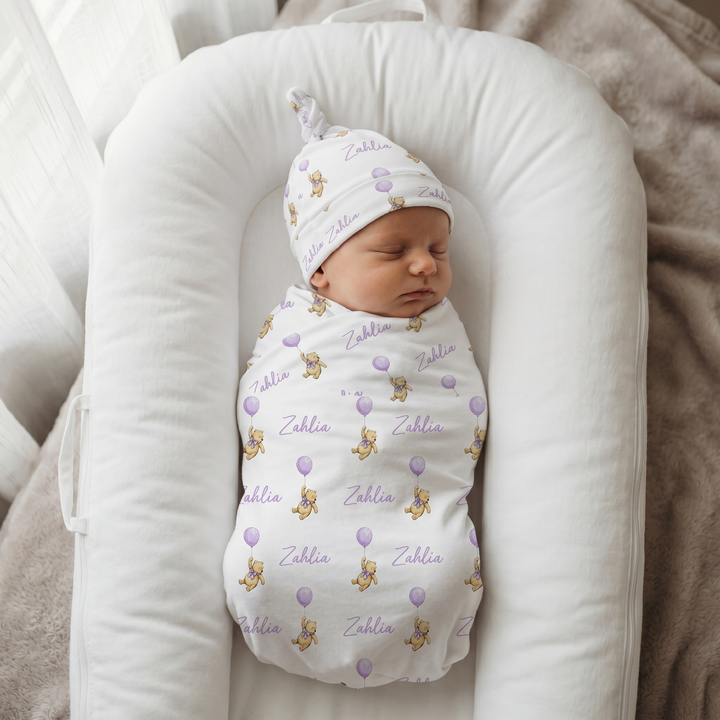 Pooh Bear - Personalised Swaddle Set