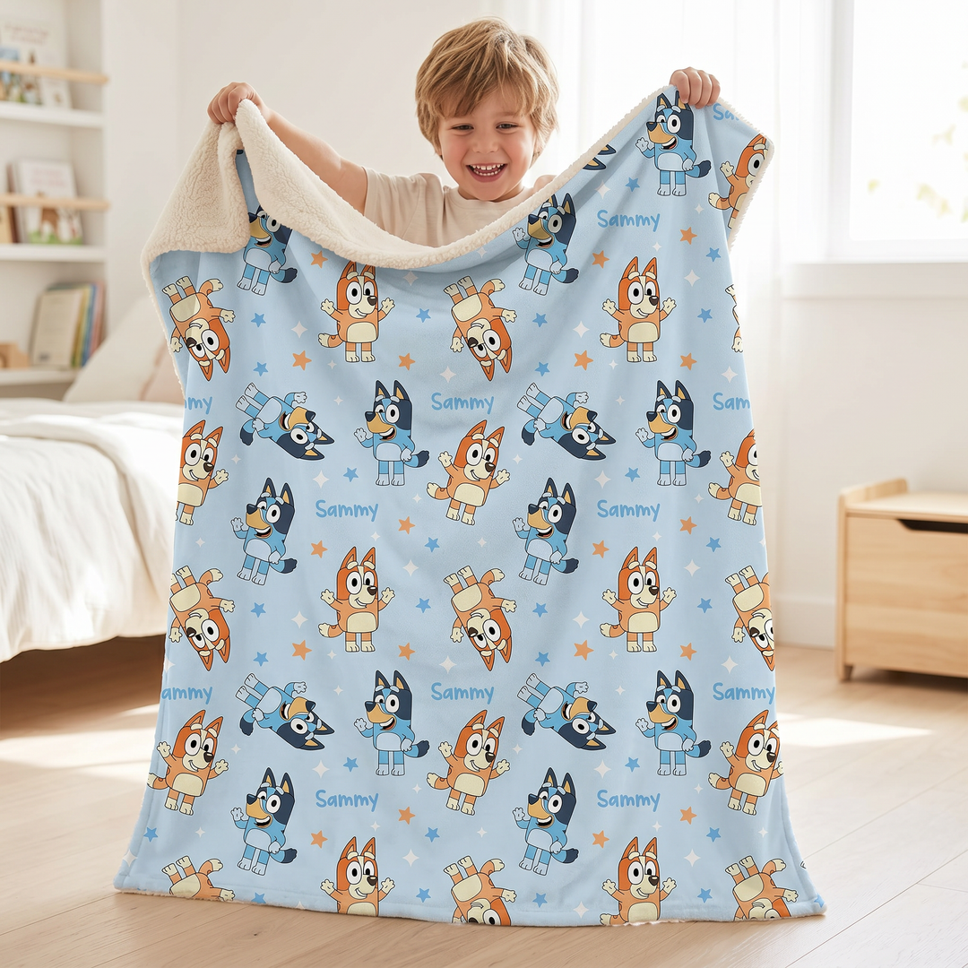 Personalised Kids Luxe Sherpa Blanket