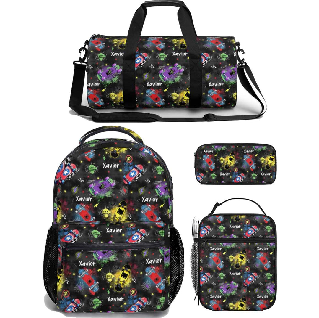 Personalised Duffle Bag, Backpack, Lunch Bag + Pencil Case Value Combo