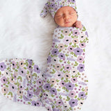 floral baby swaddle