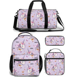unicorn backpack lunch bag duffle bag combo