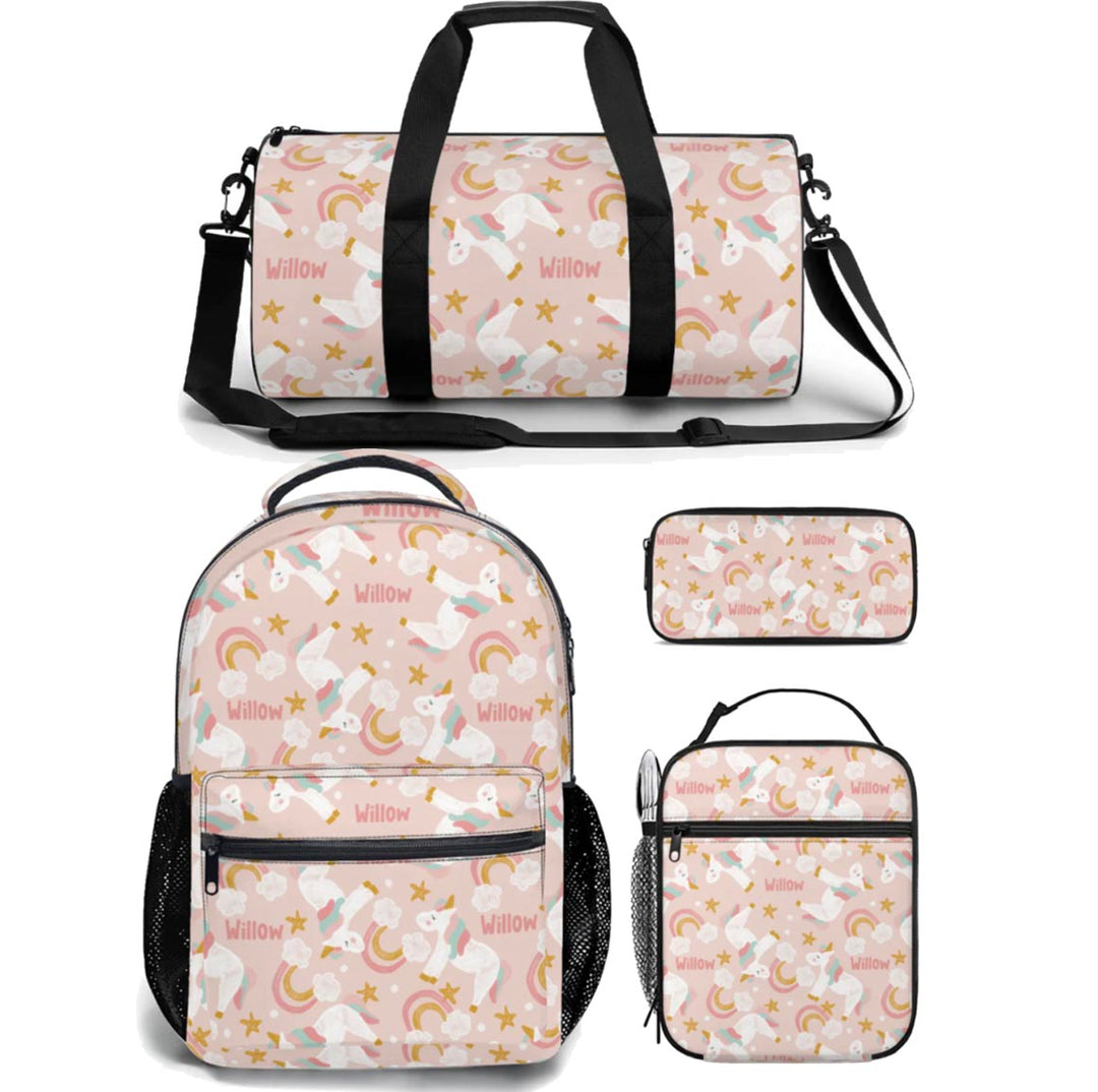 girls backpack lunch bag duffle bag combo