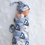 Personalised Swaddle & Beanie Set