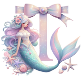 Mermaid Initial Hooded Towel