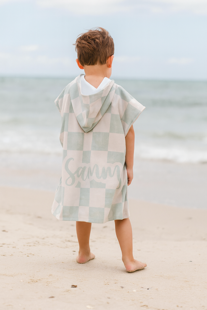Check Hooded Towel