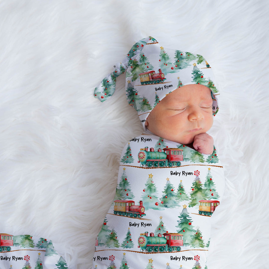 Christmas Swaddle Wrap & Beanie