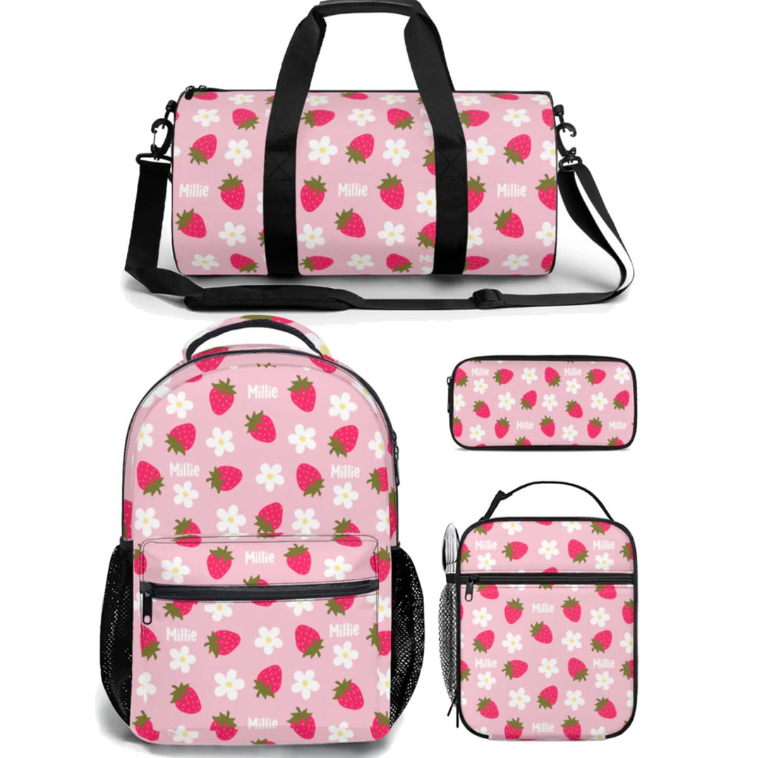 girls backpack lunch bag duffle bag combo