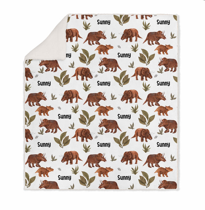 DINOSAUR BLANKET KIDS PERSONALISED