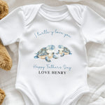 Personalised Turtle-y Love You baby onesie for Father’s Day gift