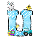 Easter Cars Initial Enamel Mug