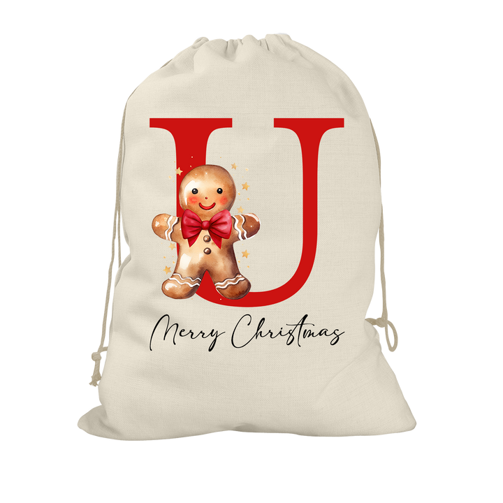 Gingerbread Man Santa Sack