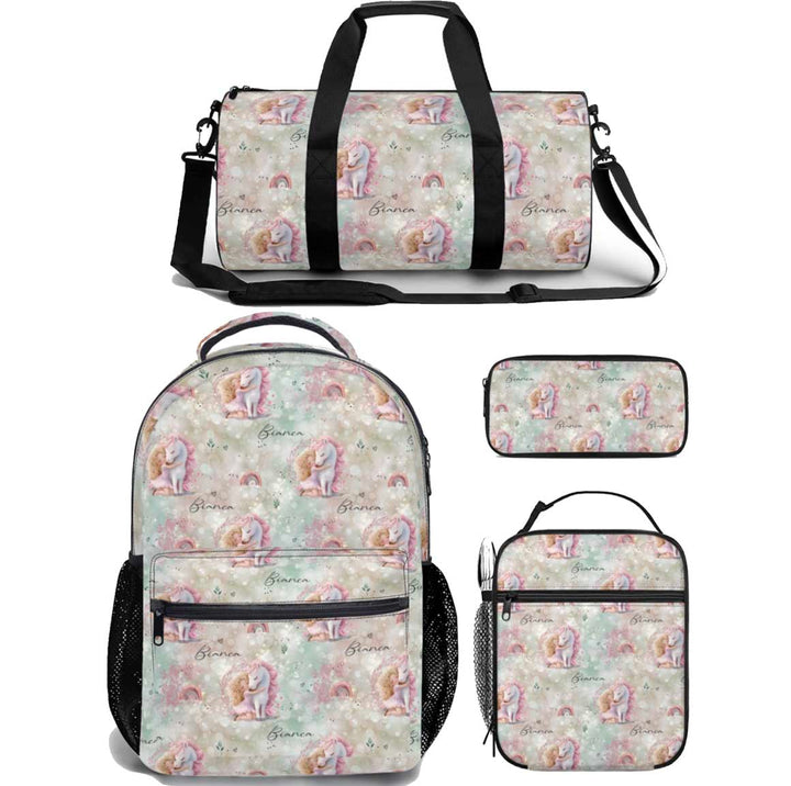 Personalised Duffle Bag, Backpack, Lunch Bag + Pencil Case Value Combo