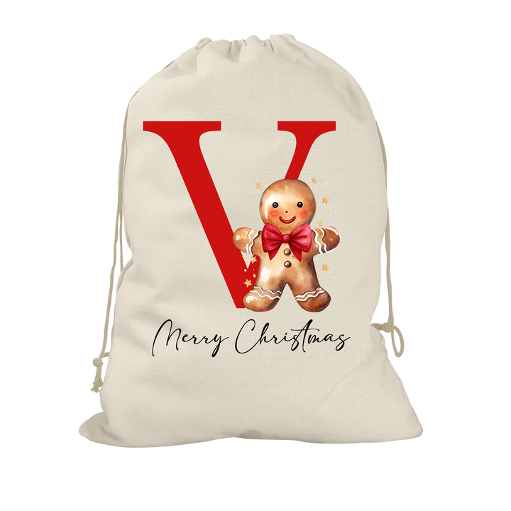 Gingerbread Man Santa Sack