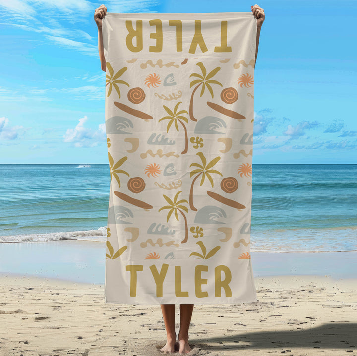 custom quick dry towel boho boys