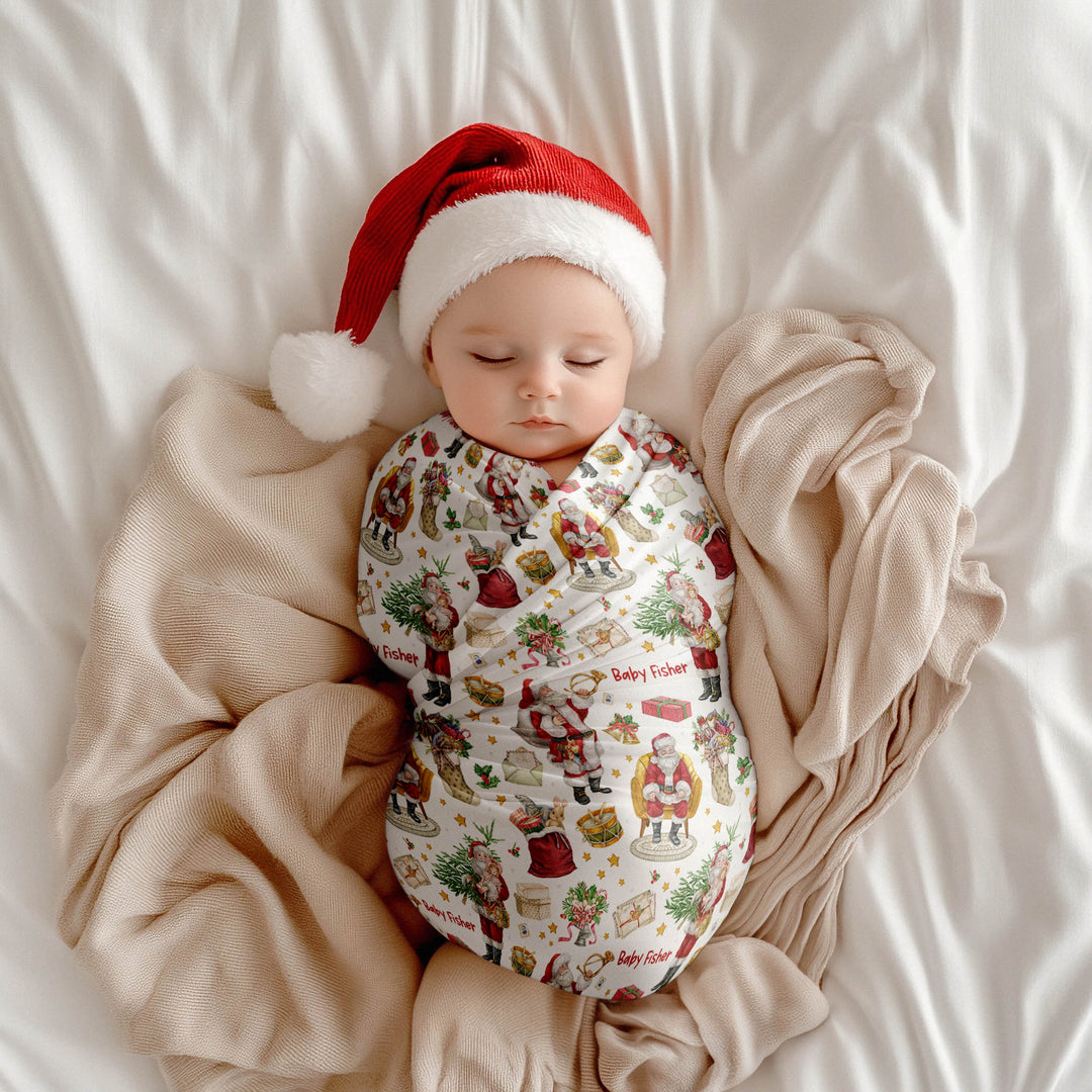 Christmas Swaddle Wrap & Beanie