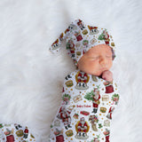 Christmas Swaddle Wrap & Beanie