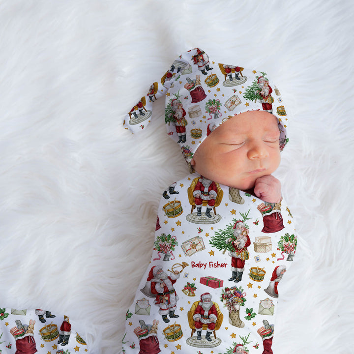 Christmas Swaddle Wrap & Beanie