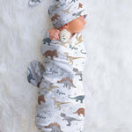 dinosaur baby swaddle
