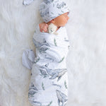 whales baby swaddle