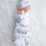 whales baby swaddle