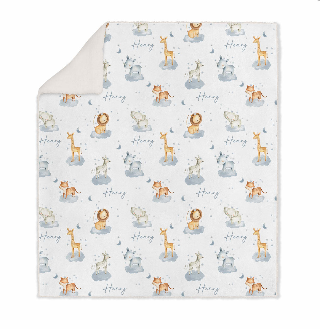 Personalised Kids Luxe Sherpa Blanket