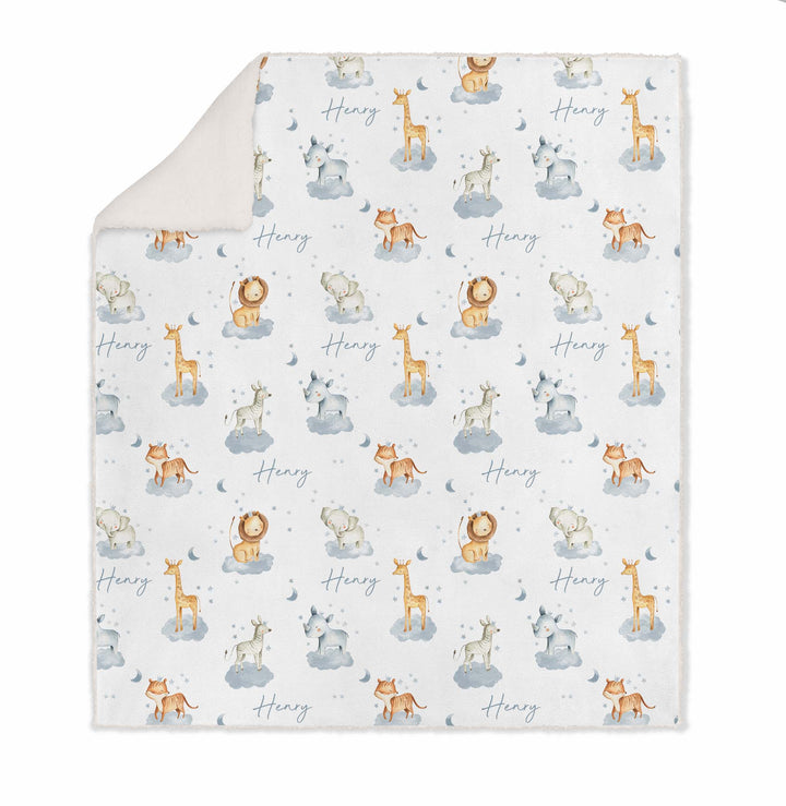 Personalised Kids Luxe Sherpa Blanket