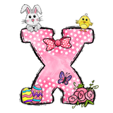 Easter Bow Initial Enamel Mug