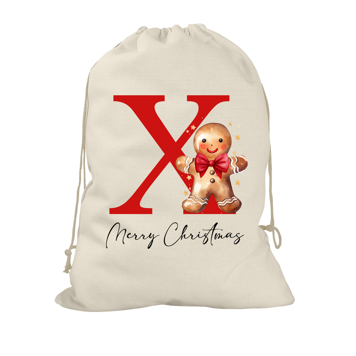 Gingerbread Man Santa Sack
