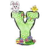 Easter Parade Initial Enamel Mug