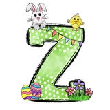 Easter Parade Initial Enamel Mug